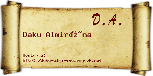 Daku Almiréna névjegykártya